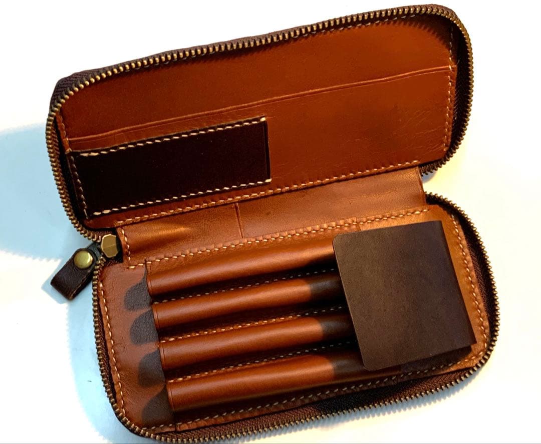 姫路レザーラウンドジップペンケース 値下げ不可