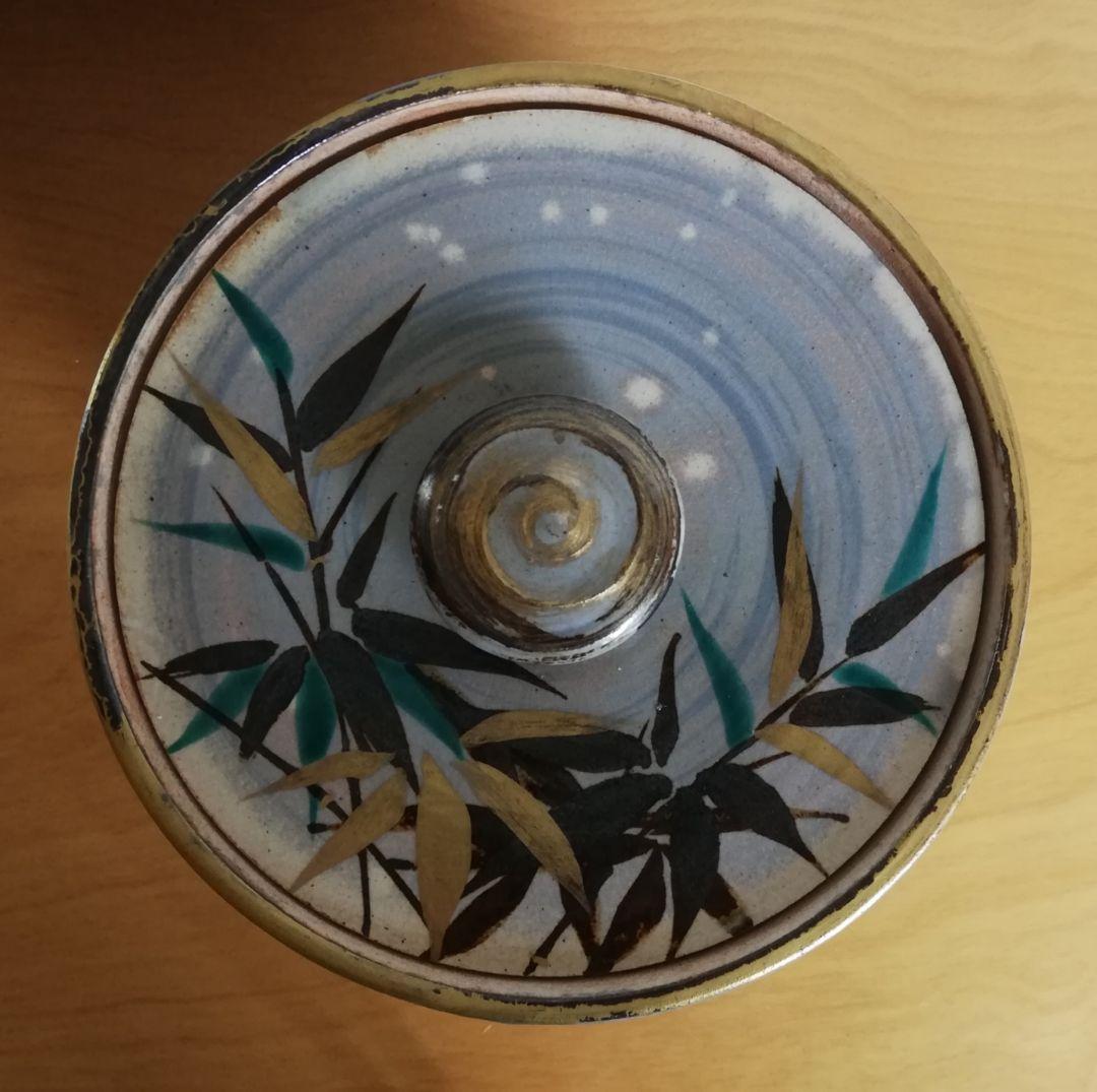 茶道具 水指 乾山写竹文 平安桐凰 NO295