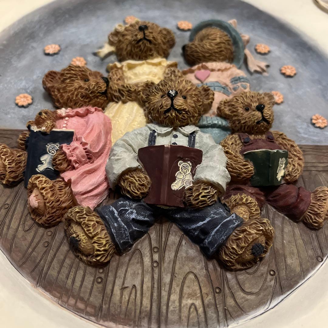 Vintage くま 壁掛け　アンティーク　皿　プレート　熊　テェディベア