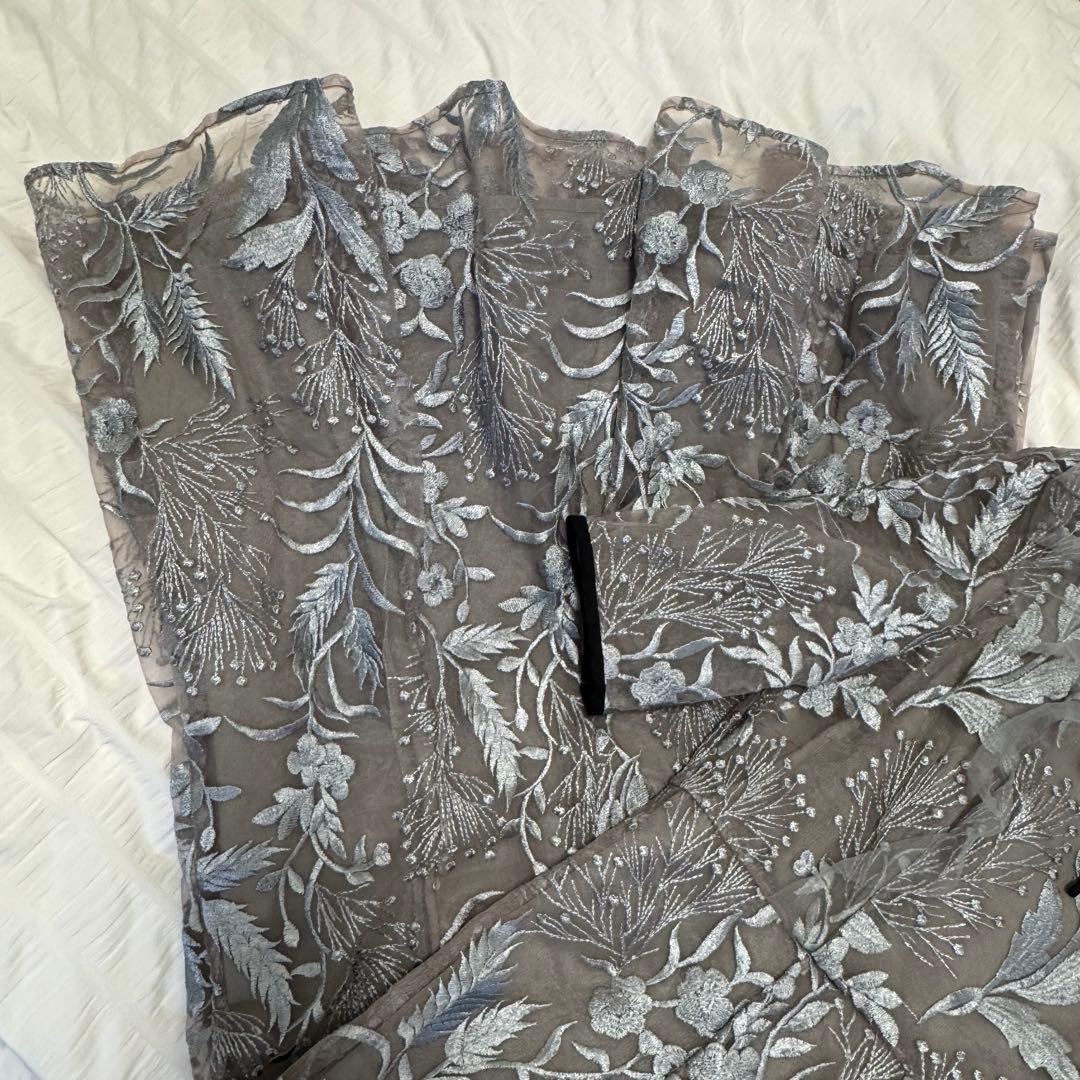 laja レースパイピングフリルマーメイドワンピースドレス