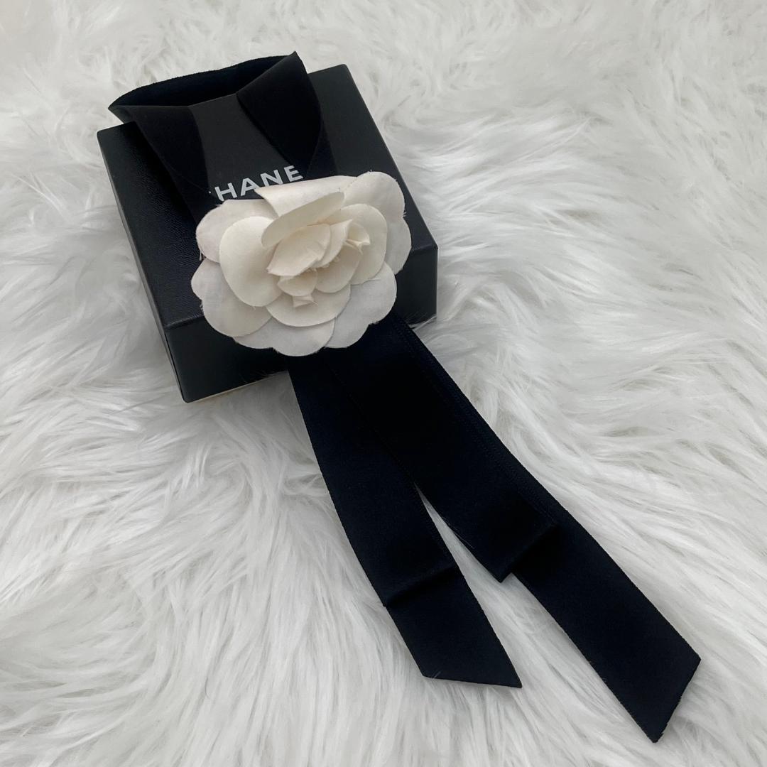 ２点セット✨CHANEL シャネル　カメリア コサージュ　ブローチ　リボン