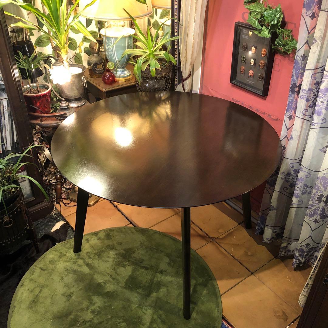 北欧スタイル　OAK オークテーパードレッグテーブル　丸テーブル