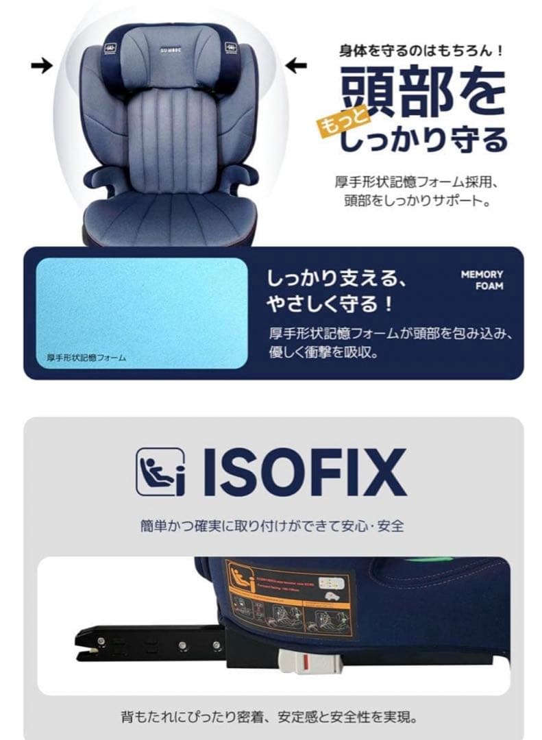 ジュニアシート　GU MODE R129適合 ISOFIX対応 新品　未開封