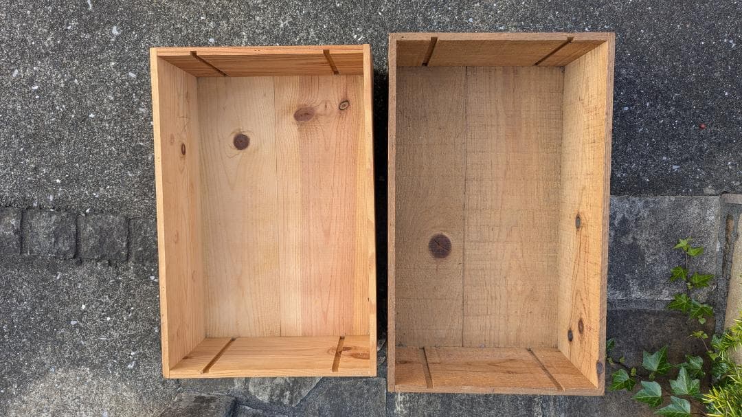 ワイン木製 アンティークボックス 2個セット