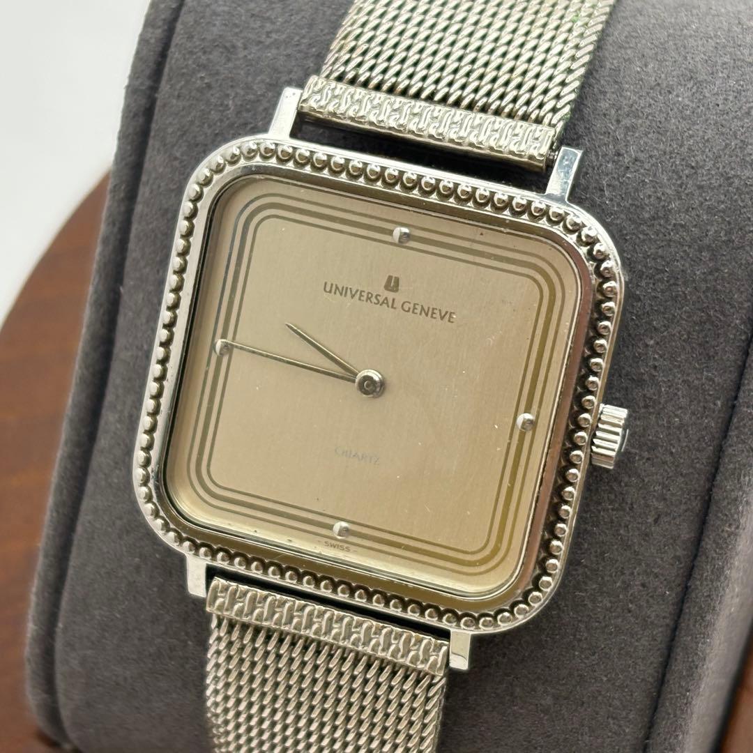 【超希少】ユニバーサルジュネーブ　クォーツ　美品　843203 シルバー