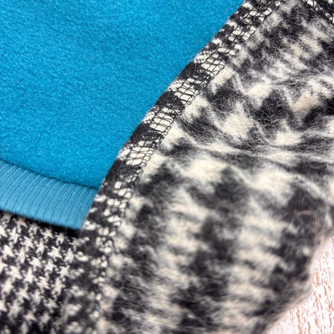 【オーダーページ】犬服　セルリアンブルー×グレンチェック　ツーピース(袖有・無)