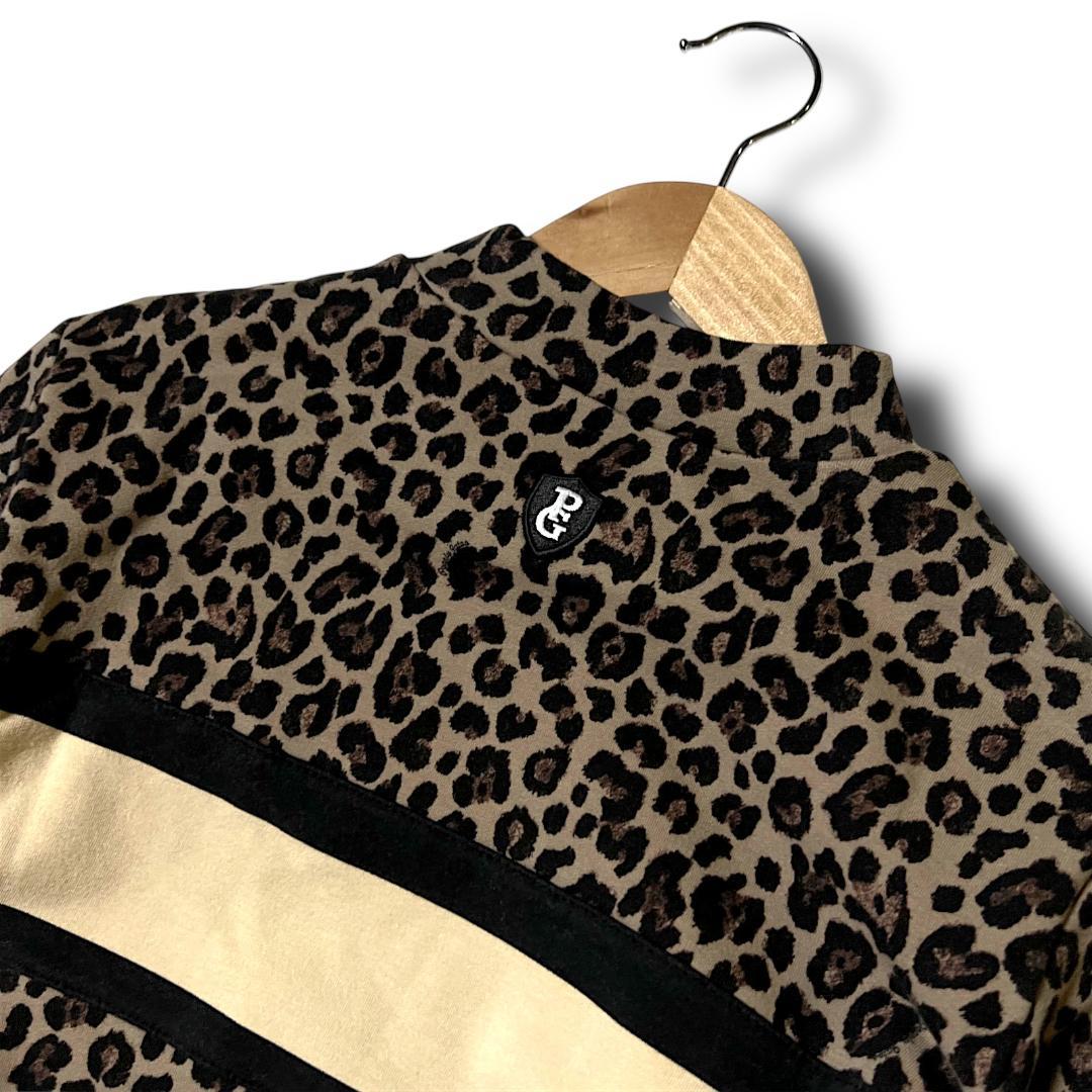 1 新品 定価2万 パーリーゲイツ レオパード ハイネックシャツ モックネック