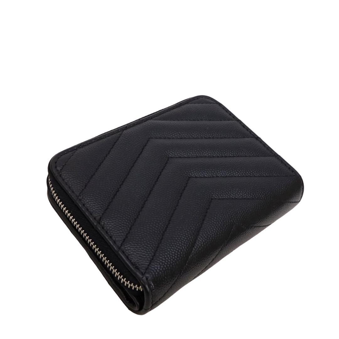 本物 良品 ■サンローラン パリ■Vステッチ マトラッセ カサンドラ 財布