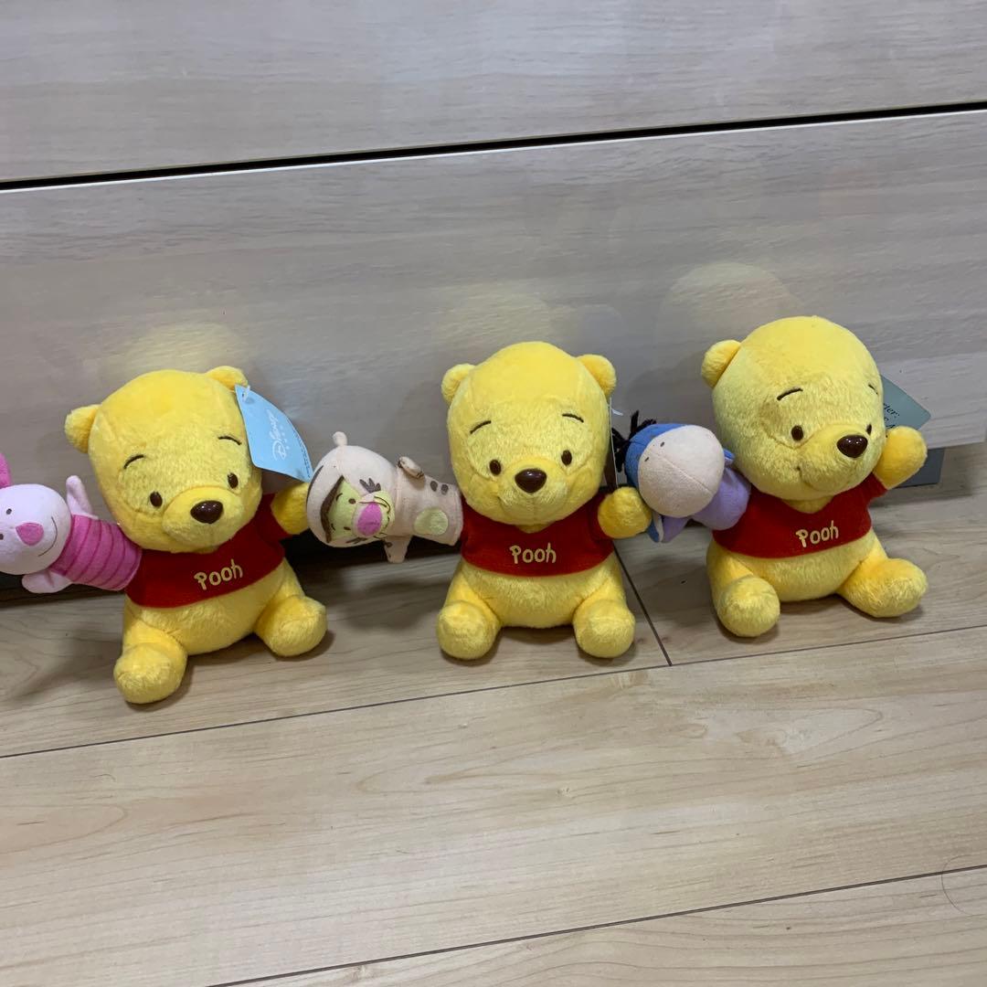 くまのプーさん ぬいぐるみとフルーツバスケットスマホスタンドセット12点セット