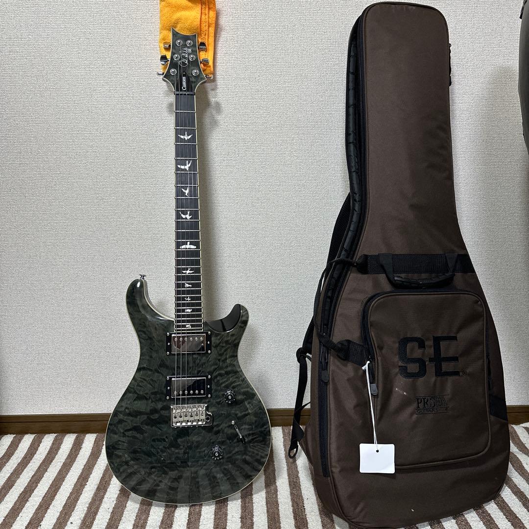 PRS SE Custom24 Gray black ソフトケース付き
