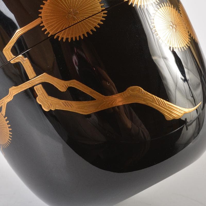 茶道具　平安表正(伊藤表正)作　中棗　共布　堀内宗完(兼中斎)　D　R7240