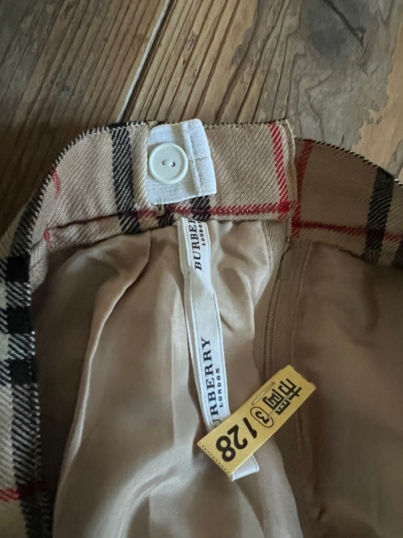 BURBERRY バーバリー チェック柄プリーツスカート サイズ150