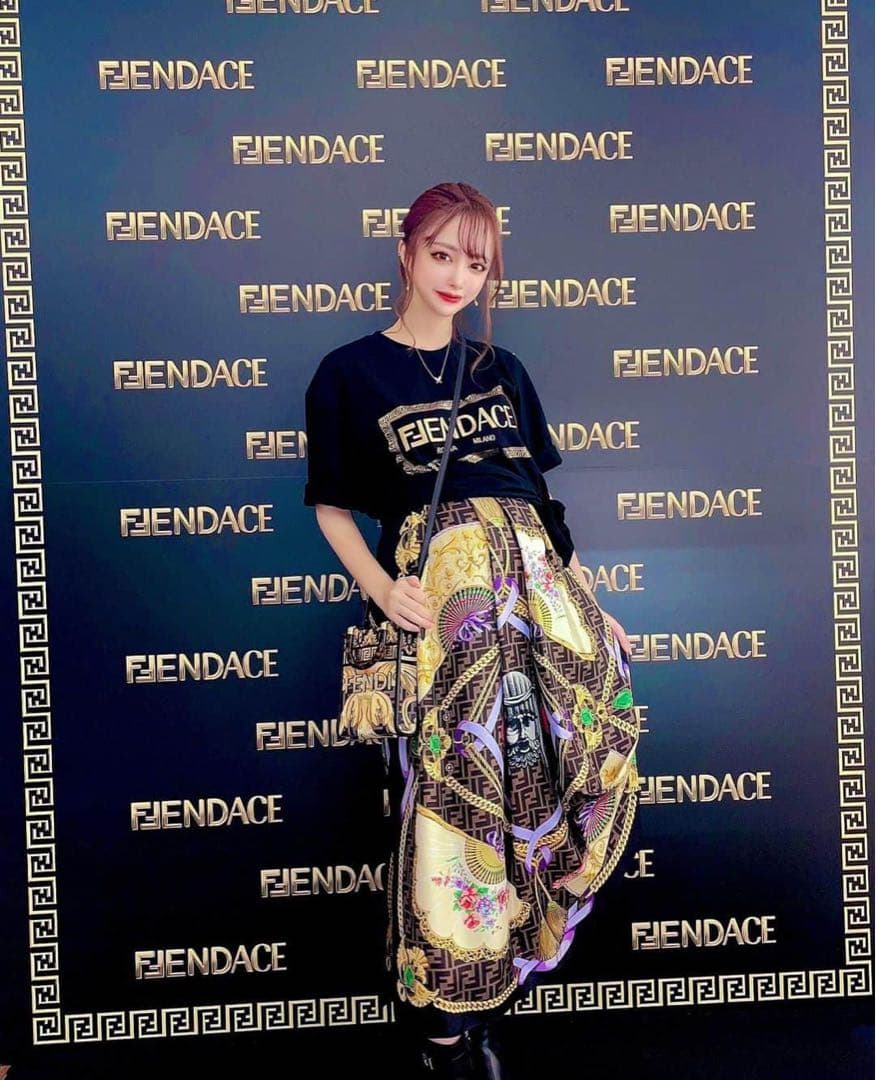 FENDI×VERSACE FENDACE シルクスカート メデューサ ズッカ
