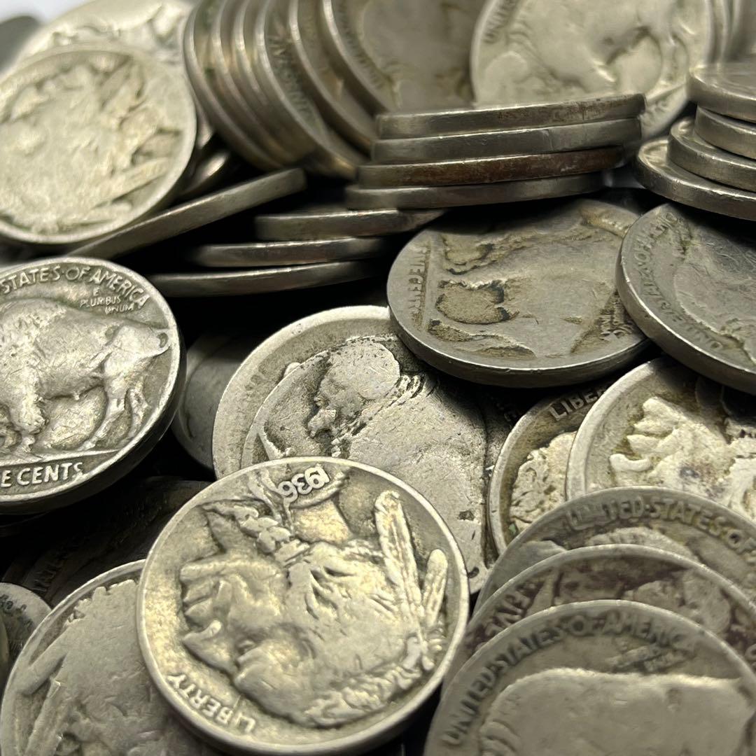 アメリカ 硬貨 バッファローニッケル インディアン 5セント 100枚セット