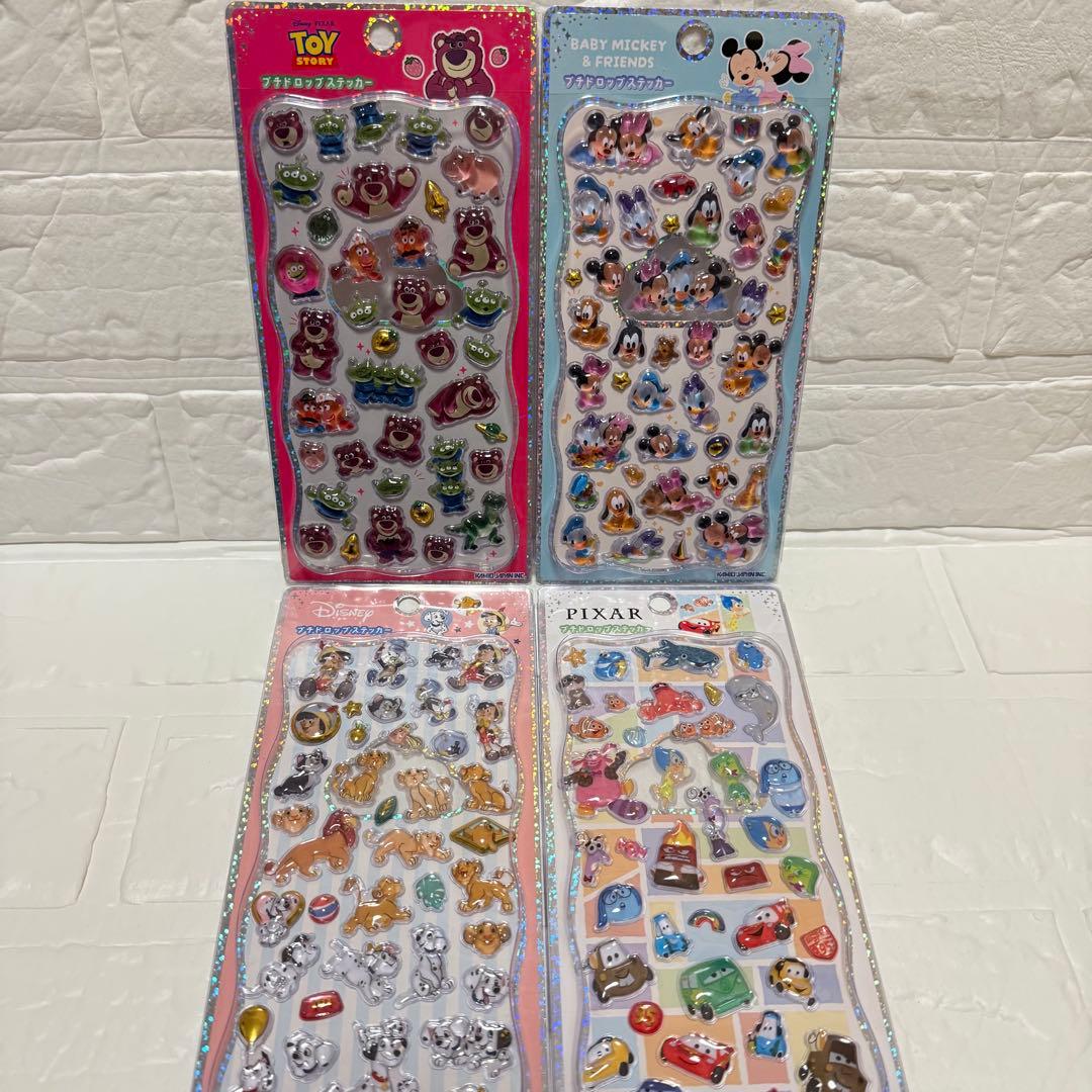 【正規品】プチドロップステッカー　4種　ディズニー