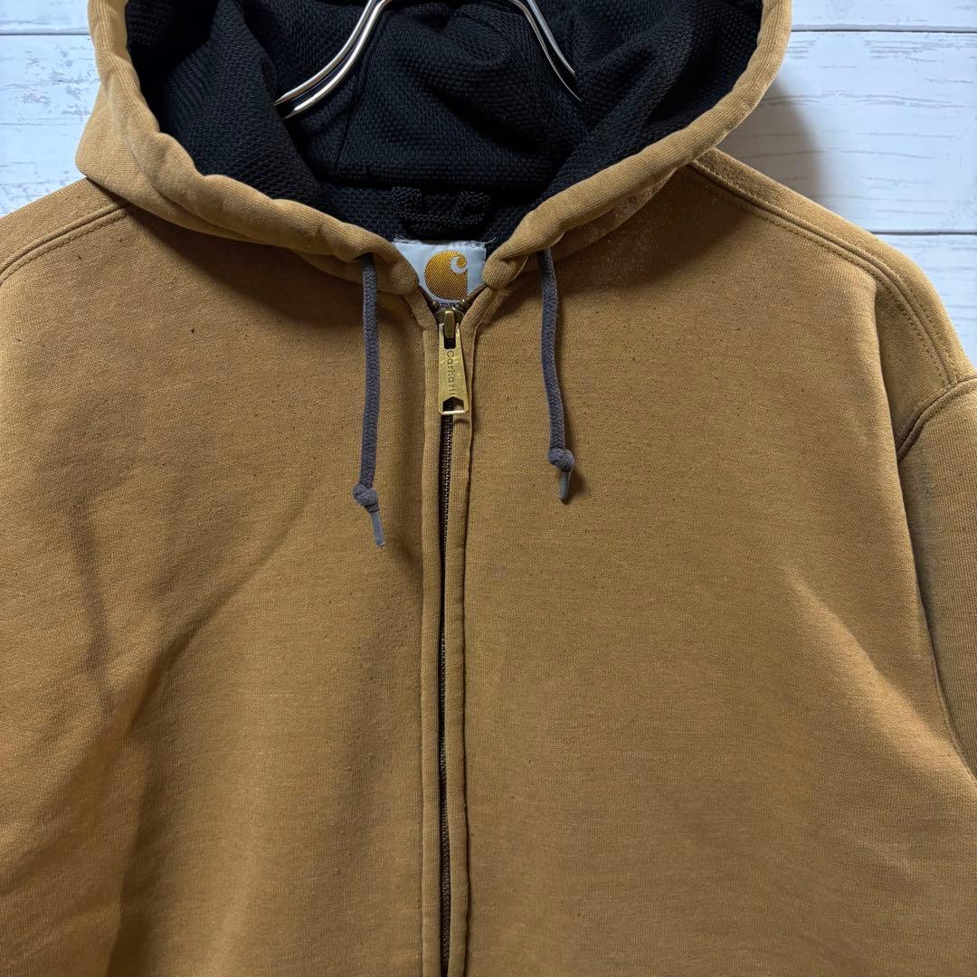 carhartt ジップアップパーカー S ブラウン キャメル