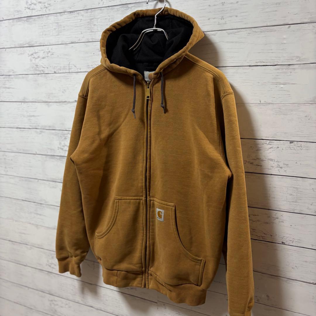 carhartt ジップアップパーカー S ブラウン キャメル