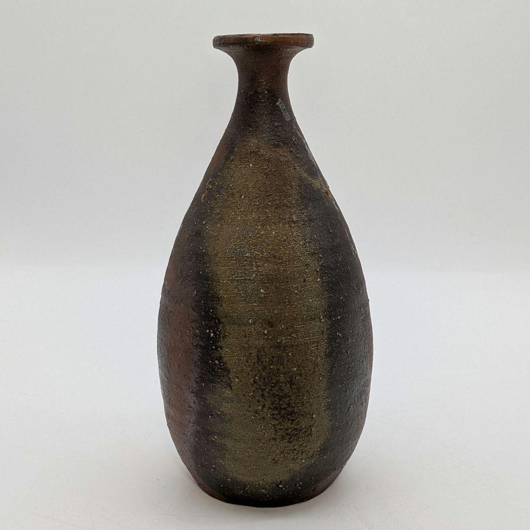 岡山県重要無形文化財 藤原建 備前焼 一輪花入 共箱共布 花瓶 花器 花生 置物