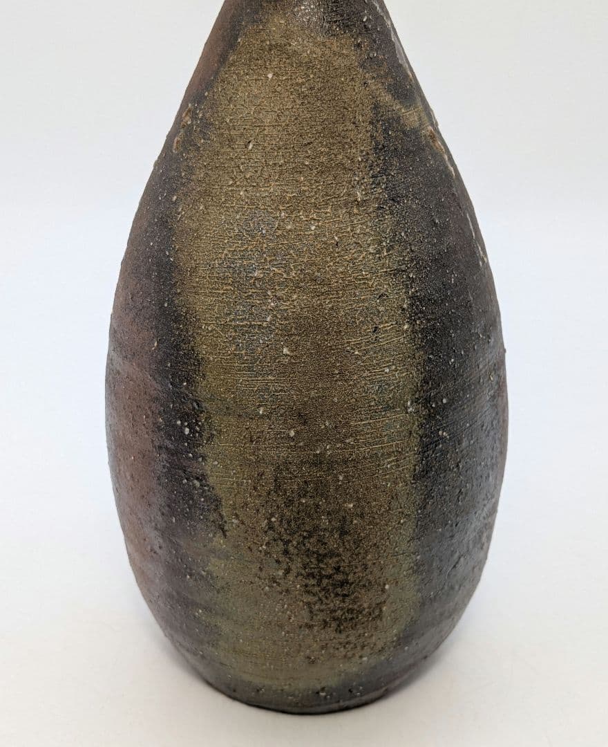 岡山県重要無形文化財 藤原建 備前焼 一輪花入 共箱共布 花瓶 花器 花生 置物