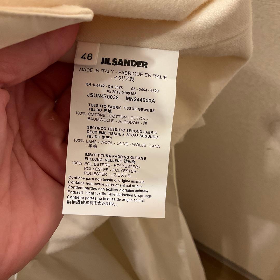 ジルサンダー　ステンカラーコート　46