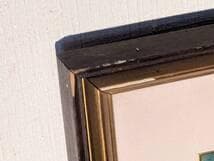 【真作】絵画　浦久保義信　油彩　青の調べに舞う白き鳥　幻想空間の飛翔　Y179