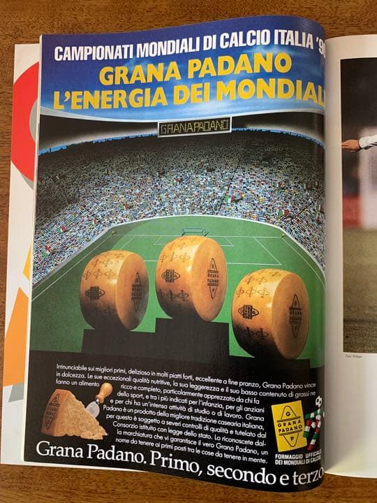 入手不可能！イタリア語　ITALIA'90 公式プログラム