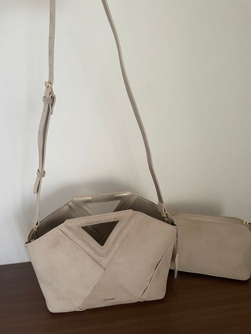 FENNEL スエードトライアングルハンドルバッグ