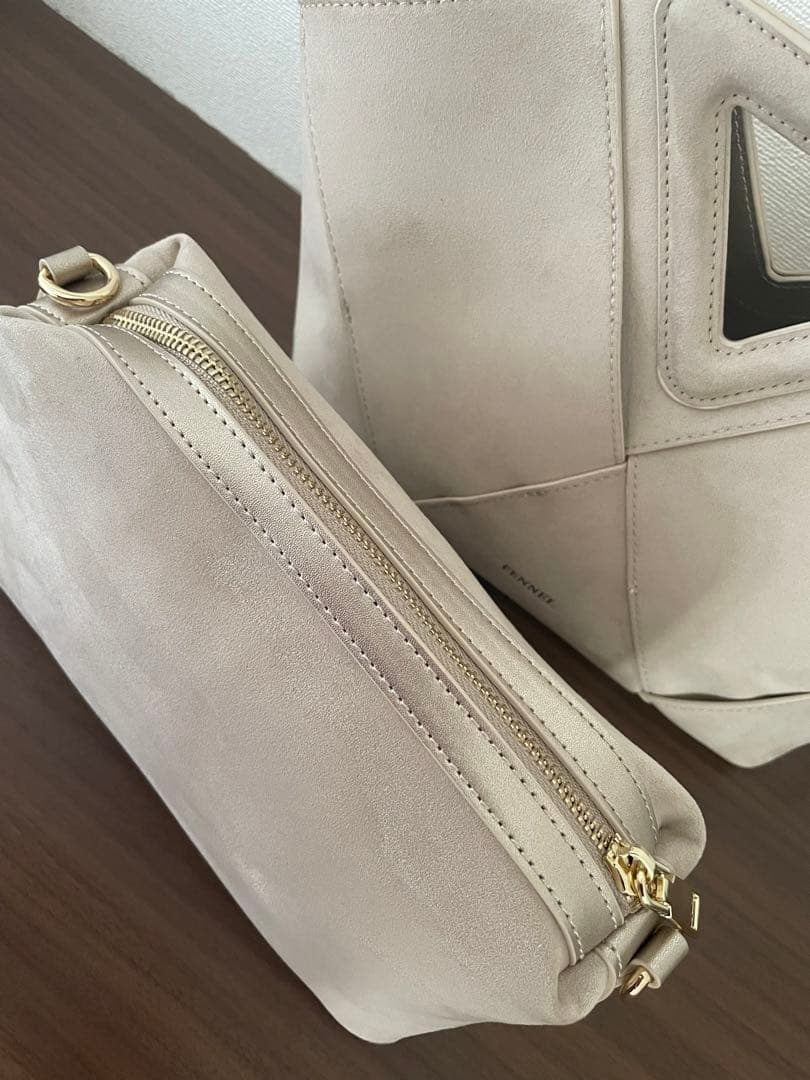 FENNEL スエードトライアングルハンドルバッグ