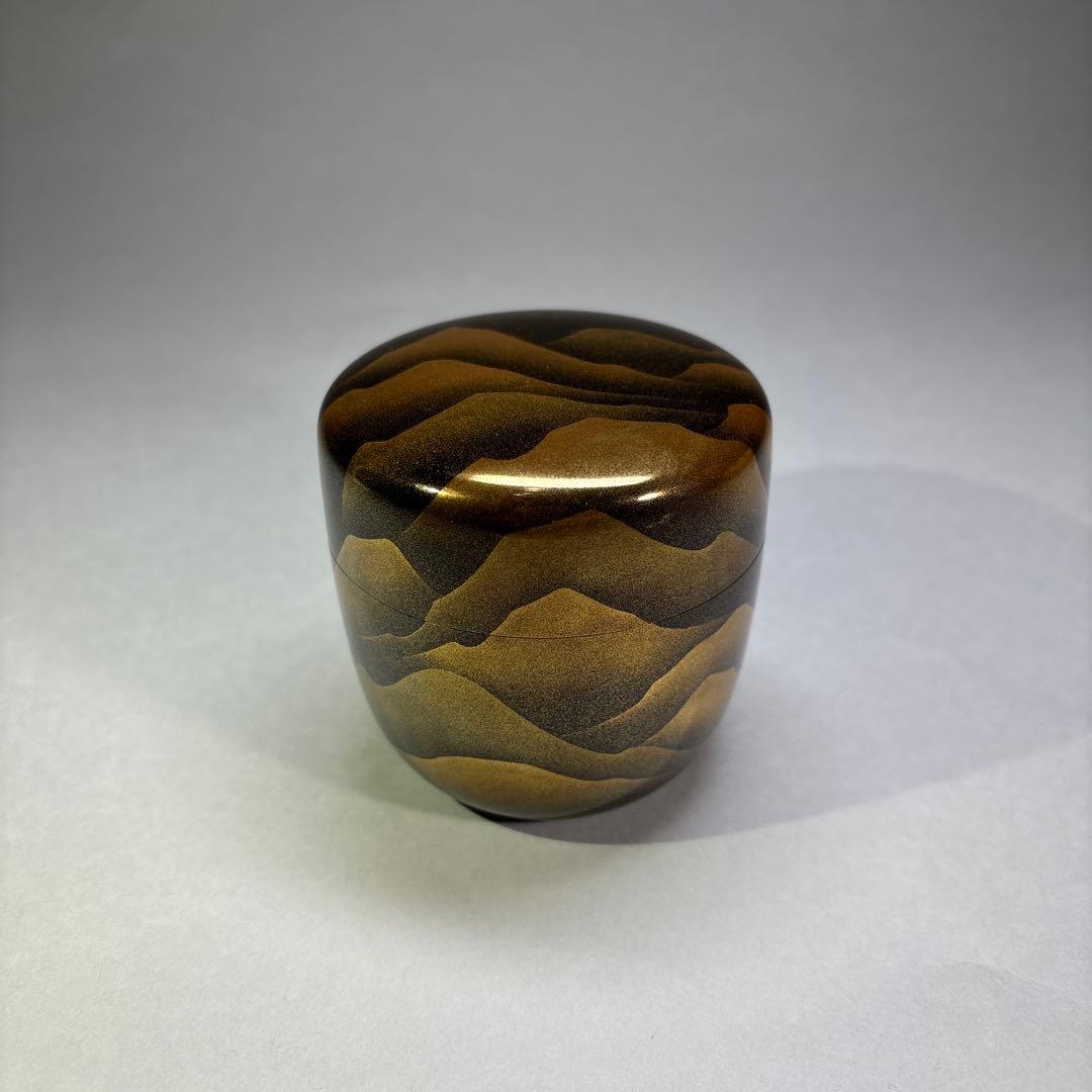 田村一舟　研出遠山　大棗 内梨地(桐箱入)