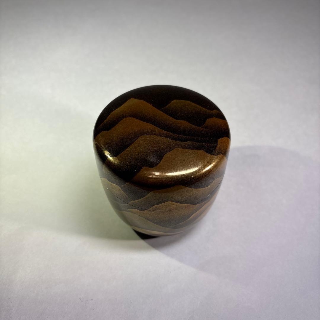 田村一舟　研出遠山　大棗 内梨地(桐箱入)