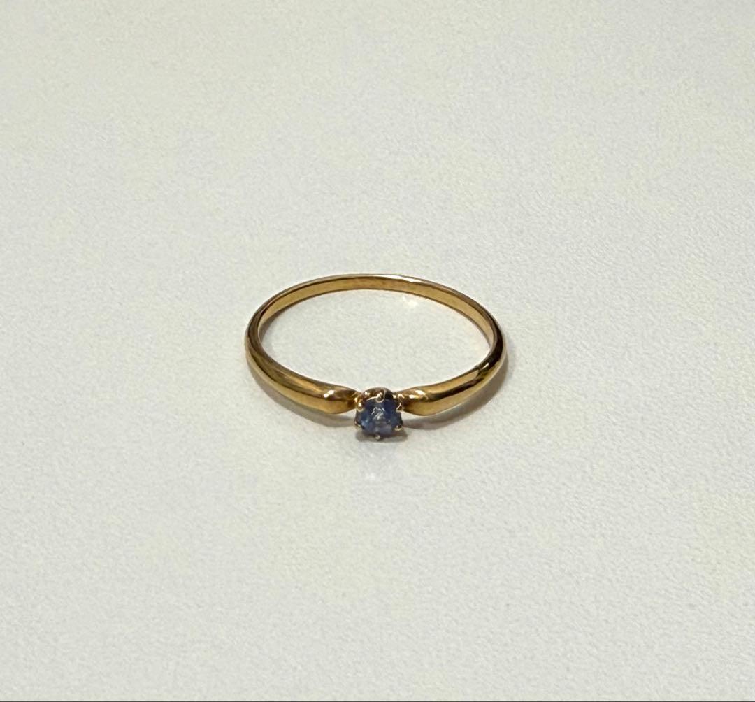 4°C k18 石付き12号リング