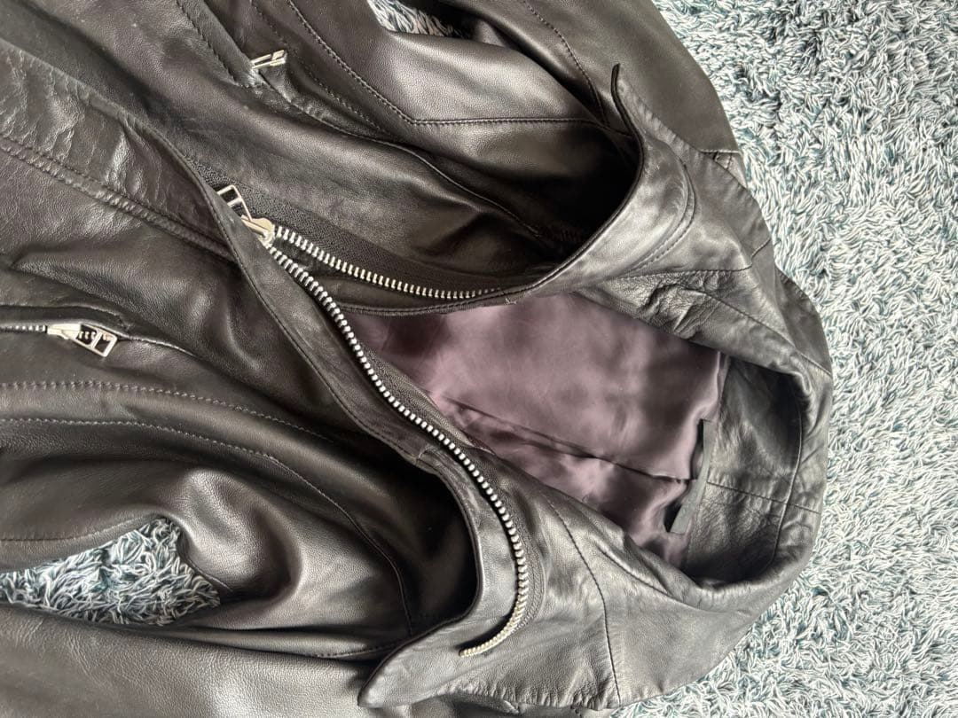 ekam 2way レザージャケット　ハイネック