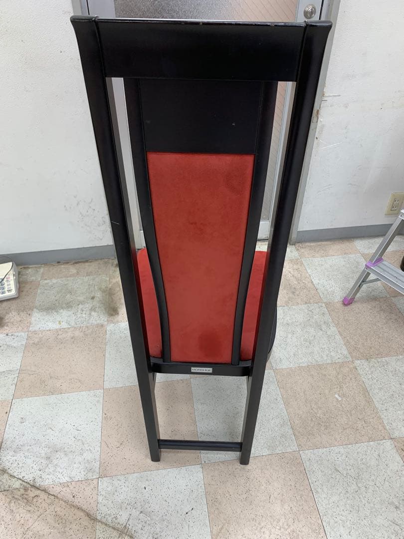 MORISHIGE 赤 スエード ハイバックチェア