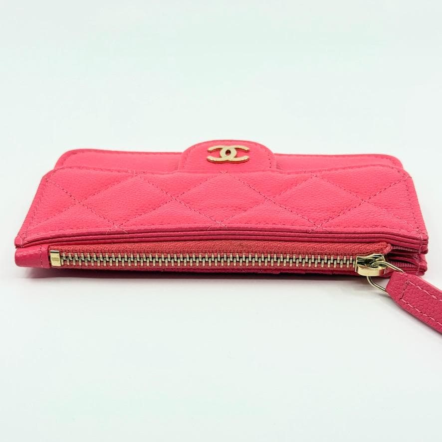 美品　CHANEL シャネル　マトラッセ　フラグメントケース　キャビアスキン