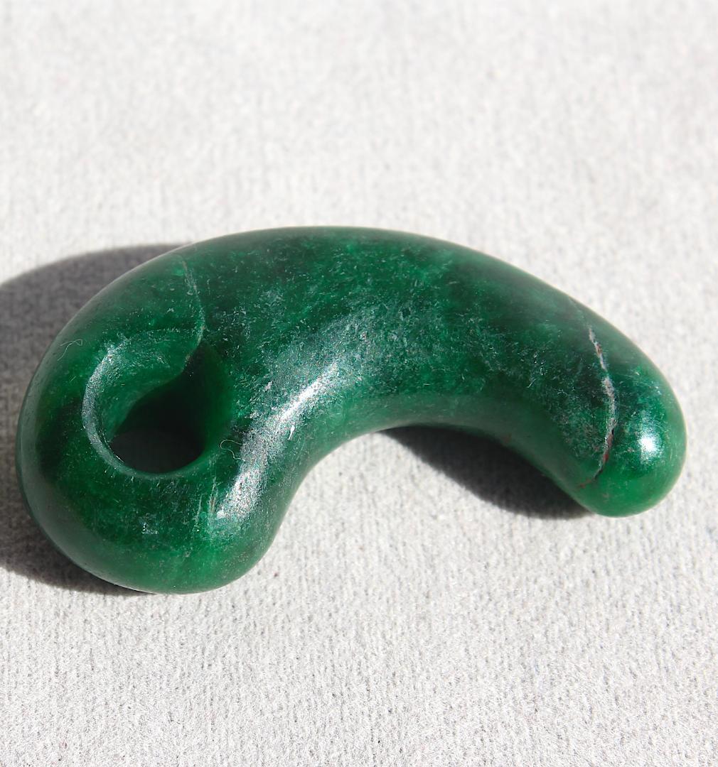 ［濃緑&透明感］古墳期 硬玉翡翠 勾玉 14.4g 出土品 / 糸魚川翡翠