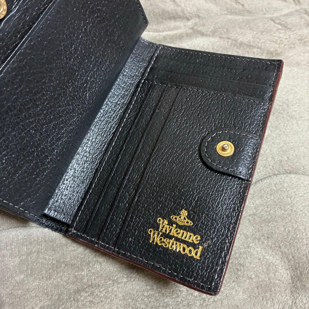 【VivienneWestwood】ヴィヴィアンウエストウッド三つ折り財布・黒