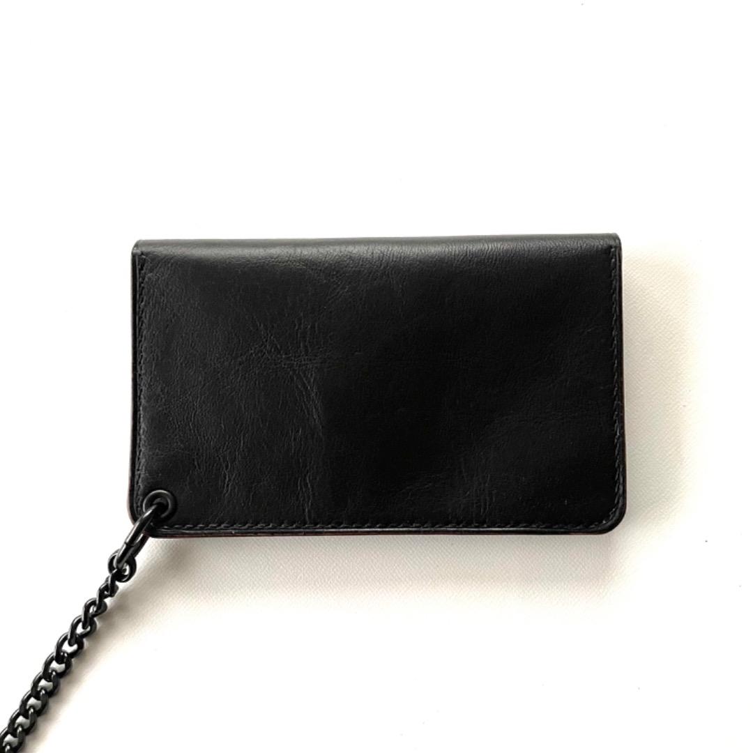 ご注文品　ミドルトラッカーウォレット　ダールブラック　ホースハイド