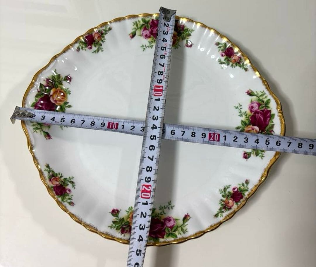 ビンテージ❤︎ロイヤルアルバート❤︎オールドカントリーローズ❤︎赤&青薔薇柄❤︎大皿2枚