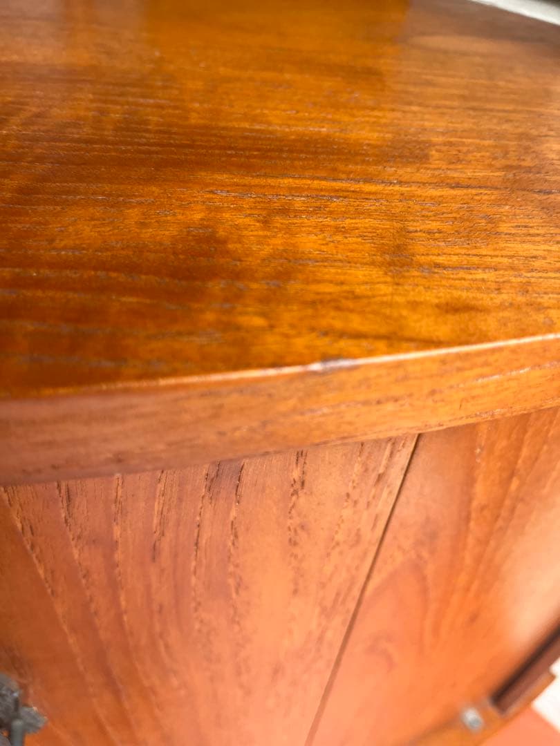 昭和レトロ ミッドセンチュリー 木製コーナーラック 飾り棚 サイドボード