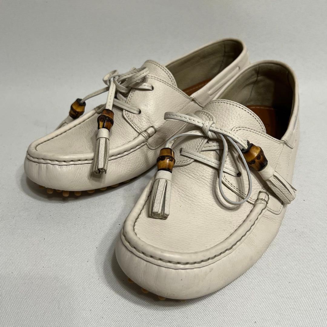 GUCCI ドライビングシューズ ローファー バンブータッセル 25.5cm