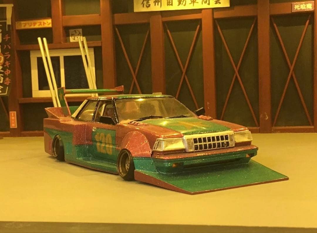 出品終了間近 1/24 120クラウン 完成品 シャコタン グラチャン チバラギ