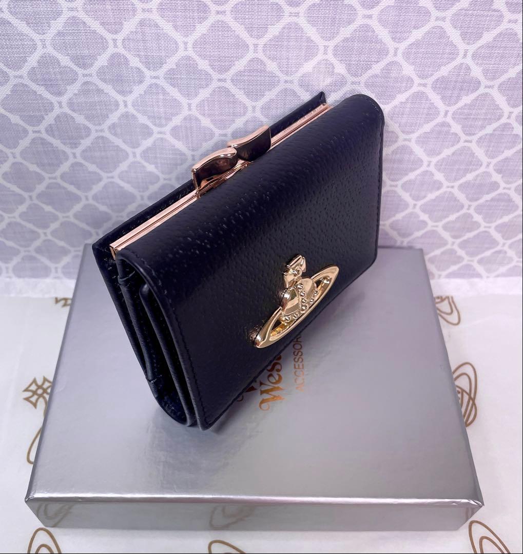 【最新☆新品】ヴィヴィアン・ウエストウッド　三つ折り財布 黒