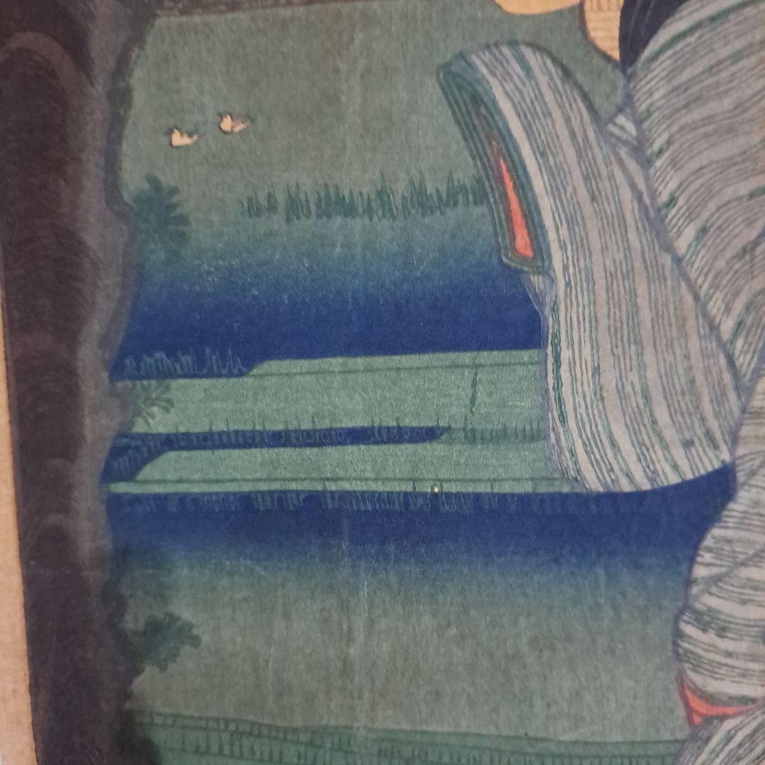 江戸中　東都名所　隅田川　歌川芳員　一枚　1852年　希少　浮世絵版画