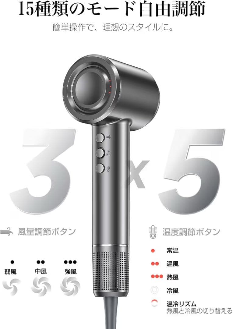 ✳️ ドライヤー　大風量 高速ヘアドライヤー　小型 コンパクト 静音 軽量 旅行