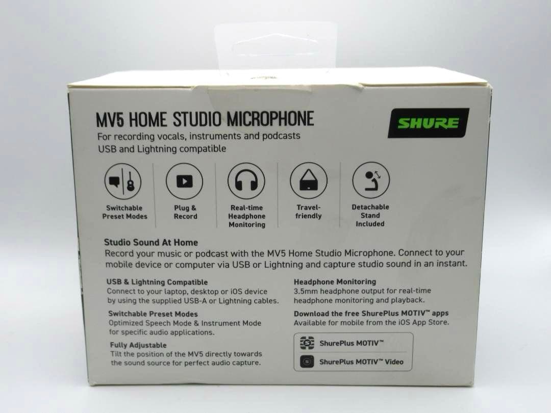未開封 Shure MV5 コンデンサーマイク USB・Lightning対応