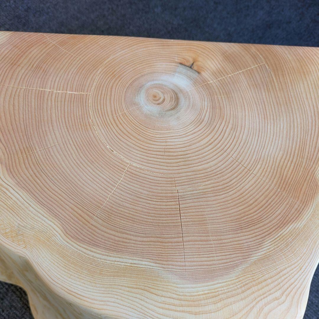 まな　天然檜　切り株　椅子　スツール　テーブル　高さ約25㎝