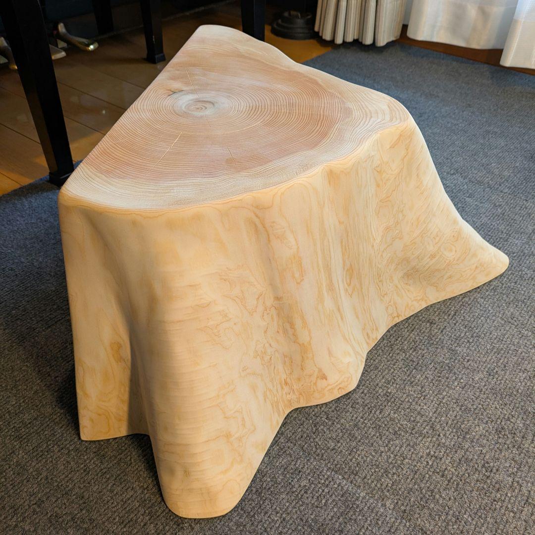 まな　天然檜　切り株　椅子　スツール　テーブル　高さ約25㎝