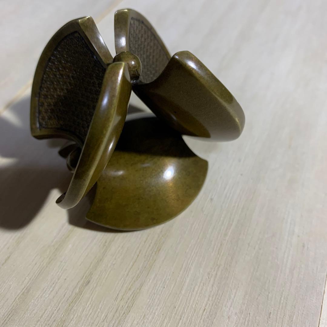 村田耕閑　唐銅分銅形　蓋置　共箱