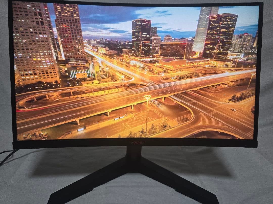 KOORUI 曲面モニター ゲーミングモニター M24G3F 湾曲 24E6C