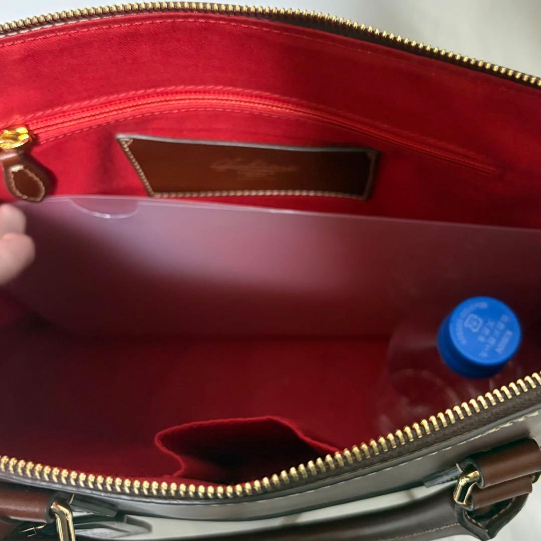 美品 SHIPS別注 ボルドリーニ セレリア 2way ビジネスバッグ A4 茶